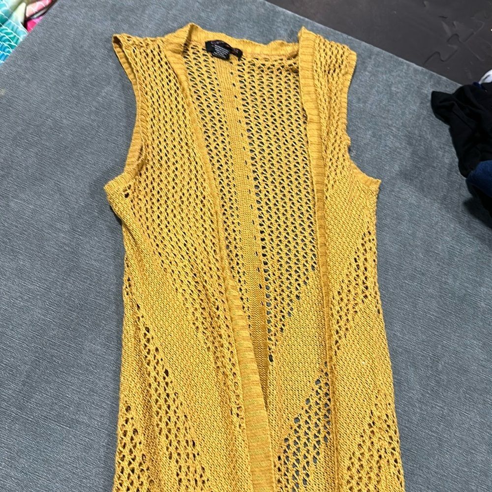 Gold crocheted kimono